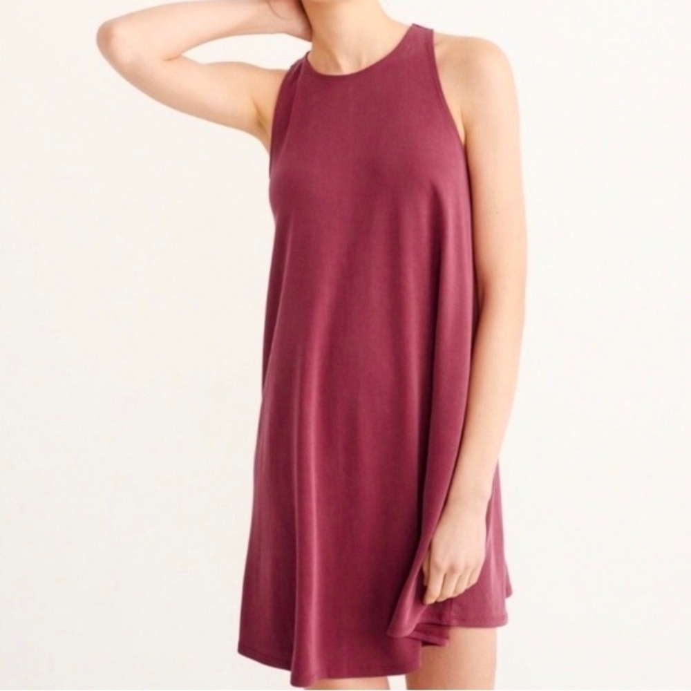 Abercrombie & Fitch Raspberry Red Swing Aline Dre… - image 1